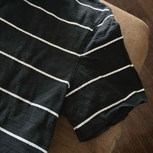 Calvin Klein Men's Black/White Striped Slim Fit Polo Shirt, Black , M. - Picture 3 of 9